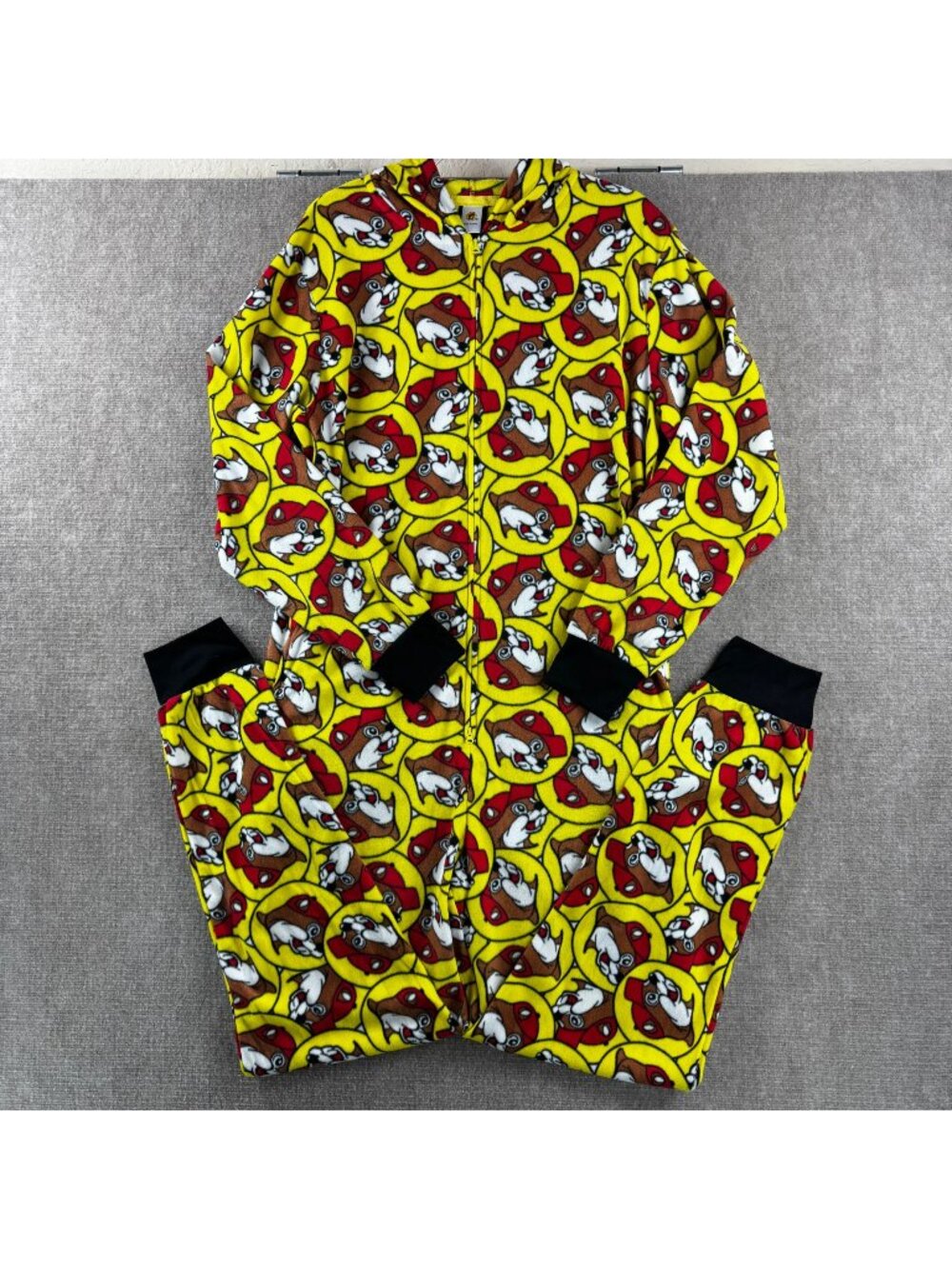 Bucees Unisex Adult Union Suit One Piece Pajama Hooded Fleece Jumpsuit S/M